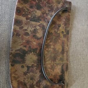 Vintage Maurizio Taiuti Brown Leather Accent Bag